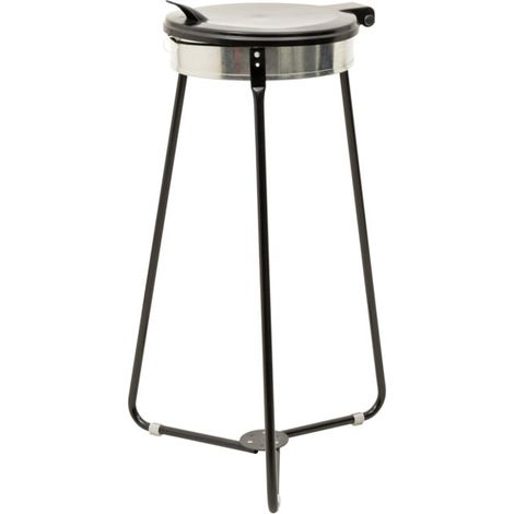 Support pour sacs poubelles STIER noir pour volume de 120 l, lxPxH 515x515x935 mm
