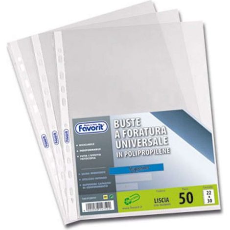 Favorit 100460120 foglio di protezione 220 x 300 mm Polipropilene (PP) 50 pz