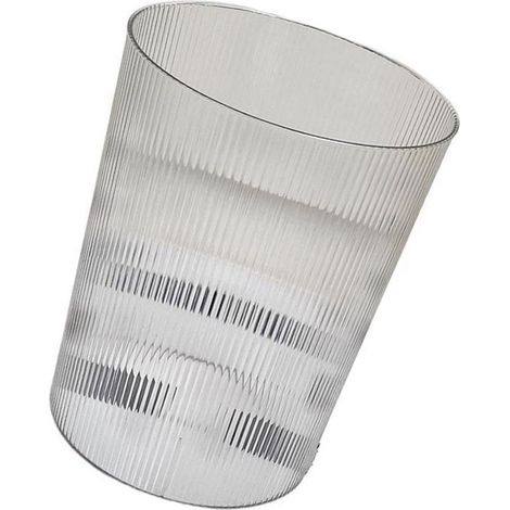 Poubelle transparente polyvalente, élégante, forme ronde Simple, grande capacité, corbeille à déchets pour salle de bains, chambre à coucher, cuisine, bureau (1/5)