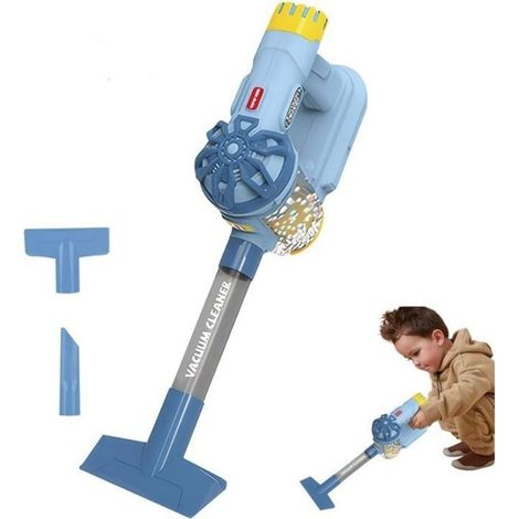 Kinderstaubsauger mit Saug- und Soundfunktion, kabelloser Staubsauger mit realistischen Geräuschen, Reinigungsset für Kinder (1/5)