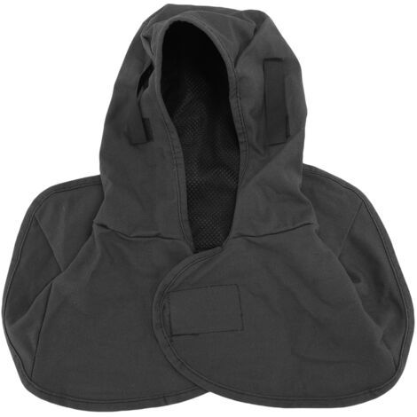 QORVA-Cagoule de soudage en coton ignifuge avec drapé sur les épaules et le cou, Protection complète de la tête pour hommes et femmes, gris (1/5)