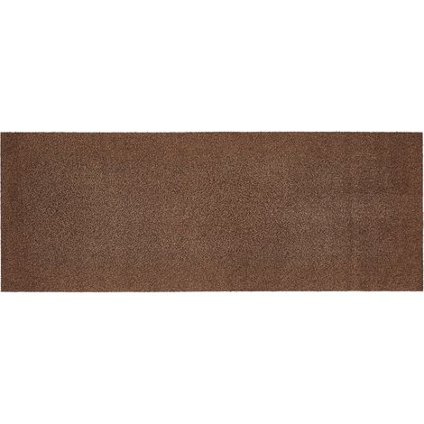 Paillasson tapis d’entrée lavable pour intérieur antidérapant et absorbant en coton tapis de porte facile à entretenir 67 x 180 cm, Marron (1/5)