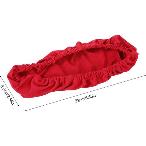 Housse de repose-paier élastique pour fauteuil de bureau [modèle stretchable] – Protection de bras pour chaise d'ordinateur (92% polyester + 8% polyuréthane, approx. 22x6.5cm, rouge/gris/bleu optionne (1/5)