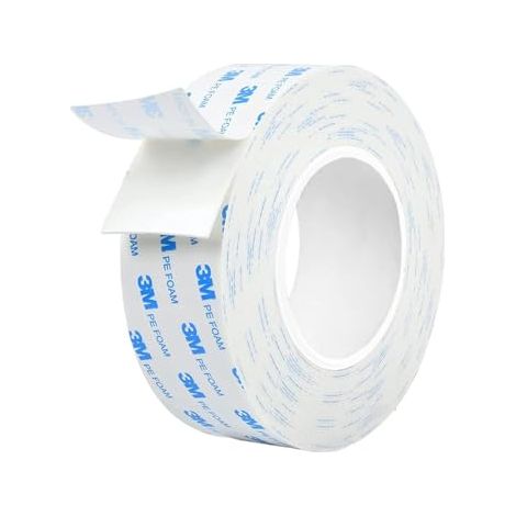 Ruban Adhésif Double Face Pour Intérieur et Extérieur, Étanche, Ruban de Montage Pour Objets Lourds, Mousse PE, Fixation d'Objets, Applications Permanentes - (20 mm x 3 m)