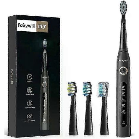 Brosse à dents électrique sonique Fairywill FW-507 rechargeable et étanche avec têtes de rechange pour adulte-AquaForge (1/5)