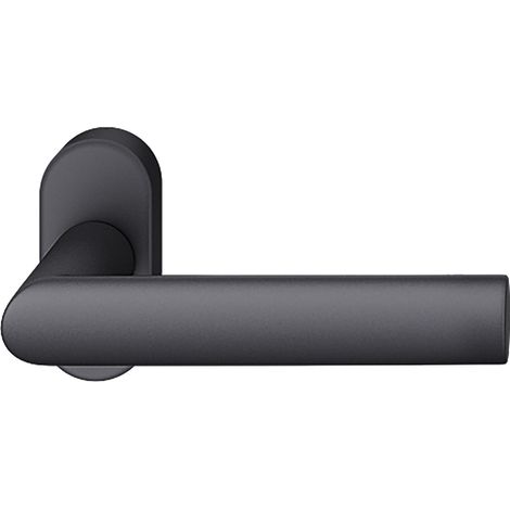 FSB Rahmentürdrücker 09 1108 Hochhaltefeder B ovale Rosette Aluminium schwarz
