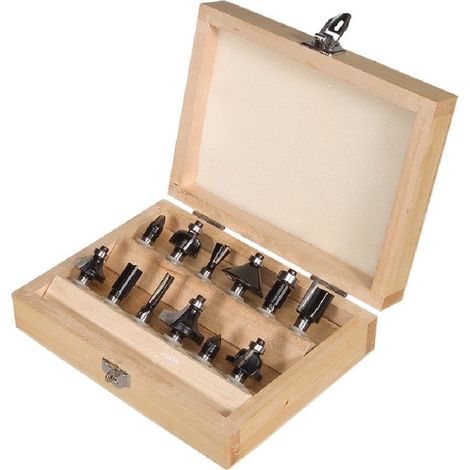 Trade Shop - Set 12 Pz. Frese Legno Frese Per Scanalare Gambo 8 - 12 Mm Fresatrice Pantografo - (1/2)