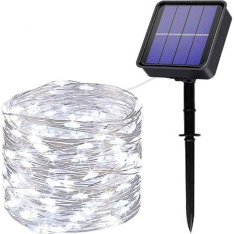 22 m lange Solar-Lichterkette mit 200 LEDs für den Außenbereich, 8 Modi, wasserdichter Kupferdraht, dekorative Lichterkette für Garten, Hochzeit, Party, Terrasse, Schlafzimmer, Balkon – Crezuo