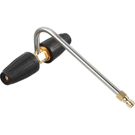Accessoire de nettoyage de gouttières Daily Tool pour nettoyeur haute pression, 2 buses rotatives, raccord rapide 1/4 pouce, 3300 PSI (1/5)