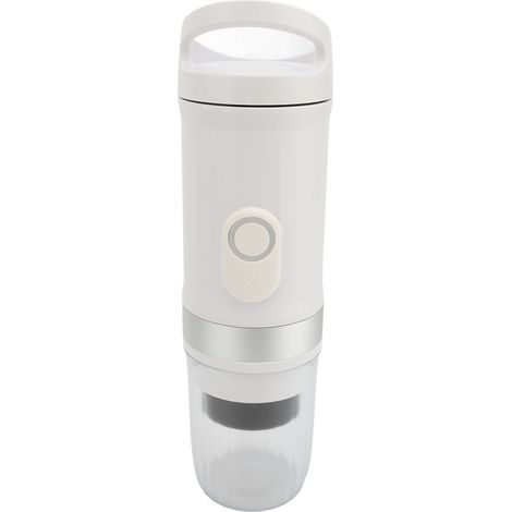 Machine à café électrique portable – 20 bars 100 W Double mode – Rechargeable Pour voyage, camping, voiture, camping-car, bureau – Blanc (1/5)