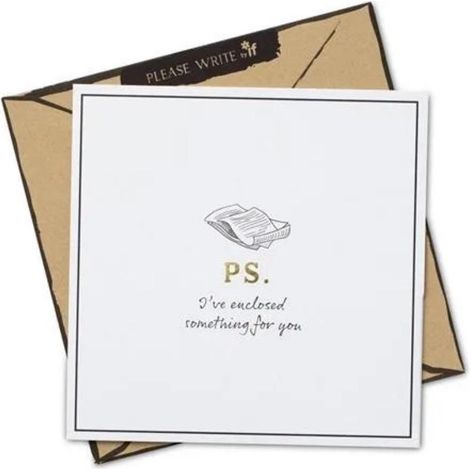 Si prega di scrivere - Cartolina con busta PS.
