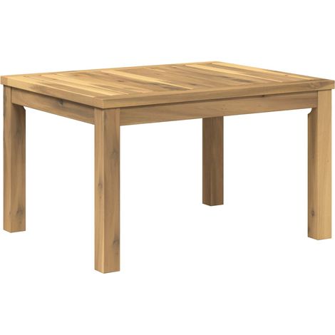 Couchtisch Weiß 50 x 60,5 x 36 cm Massivholz Akazie vidaXL (1/5)