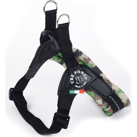 Filiyano-Harnais Tre Ponti RR200 Mesh Vert Camouflage/Boucle n° 1,5/ jusqu'à 4 kg
