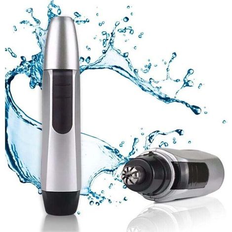 Recortadora de vello nasal, de orejas y de barba, de acero inoxidable. (1/4)