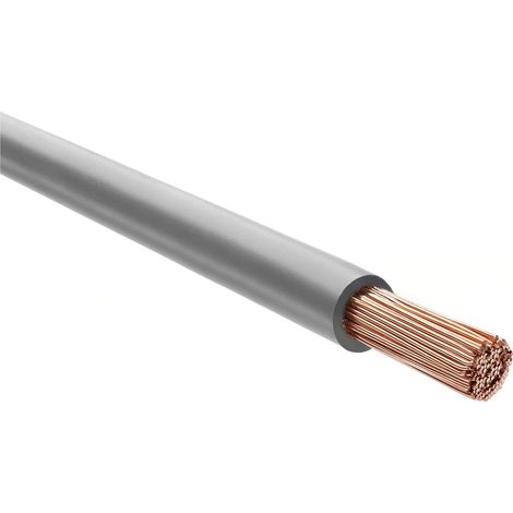 HELU KABEL H07V-K 1X25mm² GY (grau) Einzelader PVC grau AD 10,2mm Nennspannung Uo/U 450V/750V - 1 Meter