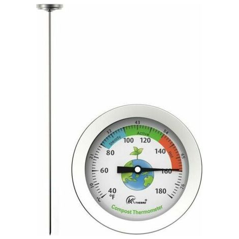 Termometro per terreno LaBlanc - Termometro per compost con sonda in acciaio inossidabile, termometro per acqua e fertilizzanti, termometro per alimenti esteso (1/5)