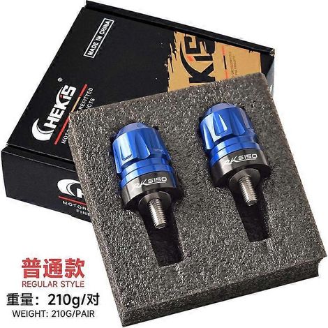 Applicable to Gwangyang RKS150 modified handlebar plug RacingX handlebar balance terminal Long March version anti drop accessories(Regular RKS150 Blue 1 pair) (1/5)