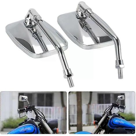 Specchietto retrovisore quadrato modificato per moto, compatibile con Shadow VT, VT1100, VT750, VT600, VF750 e Magna 750. (1/2)