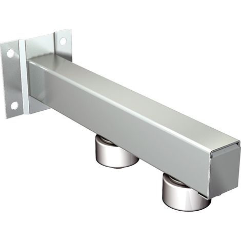 Slid'Up By Mantion – Guide haut réglable à visser pour portail coulissant – Support en acier – 2 olives nylon Ø50 mm – Platine 103 x 100 mm