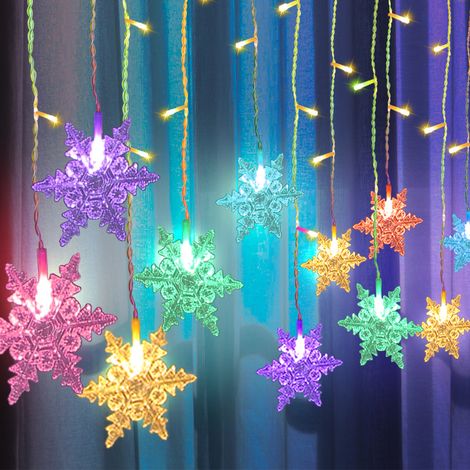 SWANEW Tenda a LED con fiocco di neve per interni. decorazione natalizia per esterni. festa. multicolore (1/5)