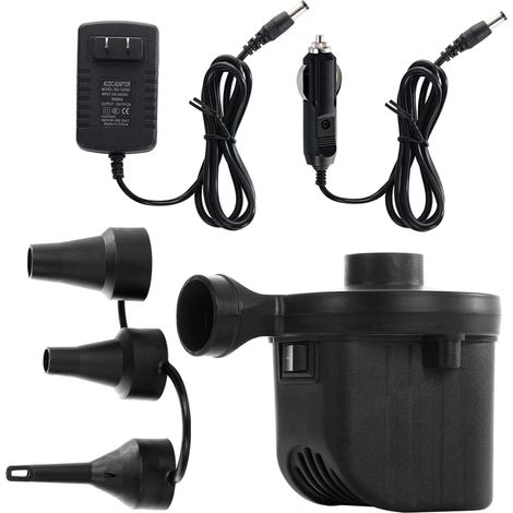 Aufblasbare Bettpumpe, elektrische Luftpumpe (100 GPM) für Luftmatratzen, aufblasbare Pools, Schwimmringe. Wechselstrom 110–240 V/Gleichstrom 12 V