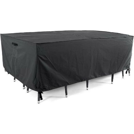 Housses de table et de chaise d'extérieur, housse pour ensemble de salle à manger d'extérieur, housse de meubles de terrasse imperméable, résistante pour l'hiver, carrée, 76L x 76W x 27H pouces (1/5)