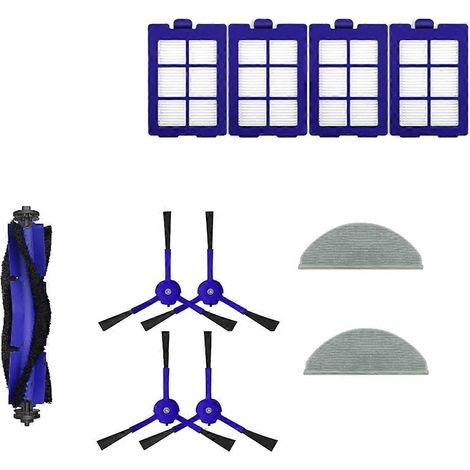 Accessoires compatibles avec le robot aspirateur et laveur X8 : brosse latérale, filtre HEPA et brosse de lavage. (1/5)