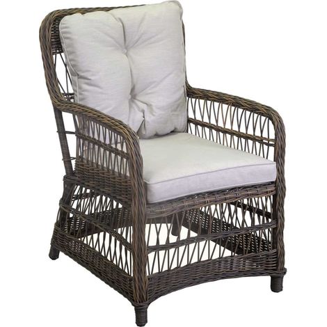 Poltrona da Giardino 78x63xh92 cm in Alluminio e Polyrattan Baltimora Grigio (1/5)