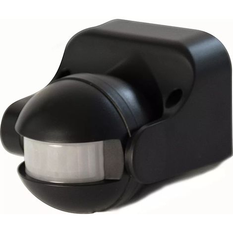 Scs Sentinel – Détecteur de mouvement LightSensor noir – Angle de détection 180° – Portée 12m – Alimentation 230V AC – Résistance IP44 (1/5)