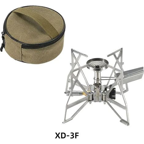 Réchaud à gaz pliable XD3-NE pour le camping, résistant au vent et sans électrodes, idéal pour l'alpinisme et la randonnée. (1/5)