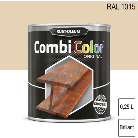 Primer Et Peinture Métal Rust-Oleum CombiColor Original Ivoire Clair Brillant 250ml