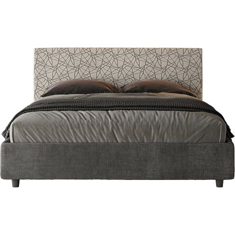 Letto Matrimoniale 160x190 cm con Rete e Contenitore Arla Norris 25 Era 02 (1/4)
