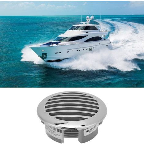 Bocchetta di ventilazione rotonda da 8,89 cm in acciaio inox 316 antiruggine per camper e imbarcazioni. (1/5)