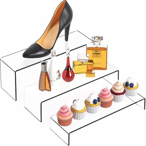 JSSEVN-présentoir en acrylique transparent , support multifonction en acrylique transparent pour cupcakes, cosmétiques, objets de collection (Forme du U) (1/5)