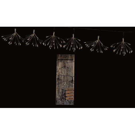 LED Lichter Büschel Deko Beleuchtung - 250 cm / 150 LED - Weihnachten Lichterkette Außen Batterie betrieben