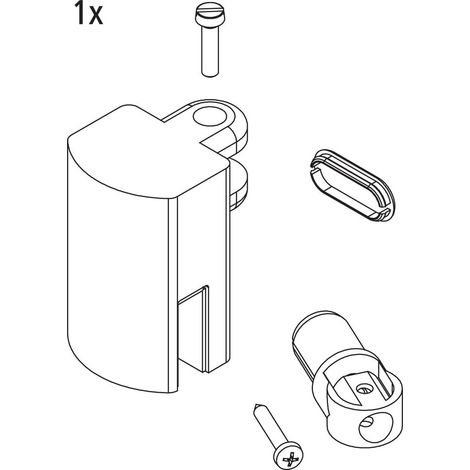 Kermi Stabilisierung Kopf Set, EBDI023, Weiß, 2535022