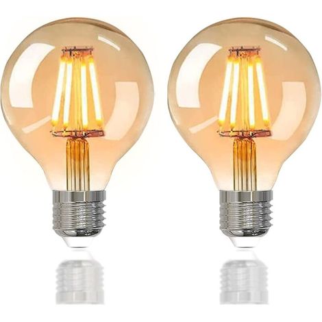 Ampoule à vis E27, ampoule LED style Edison, ampoule rétro E27 à vis non dimmable, 220 V 4 W,400 lumens,blanc chaud 2700 K, IRC 90 (1/5)