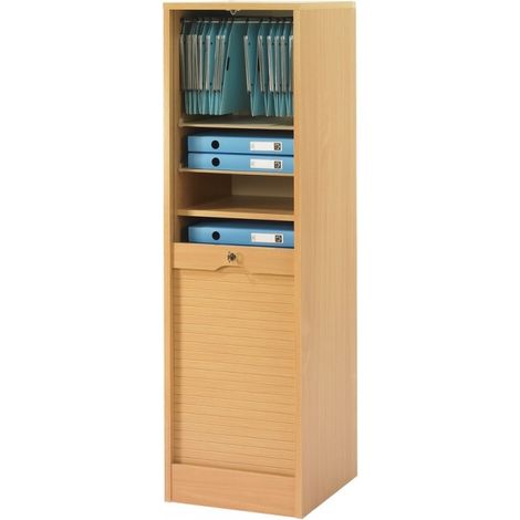 Classeur à rideau bois clair Office 140cm (1/5)