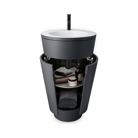 DURAVIT S19513OBD580010 Starck 1, cuvette à bride, ensemble WC, Graphite Sdm (1/5)
