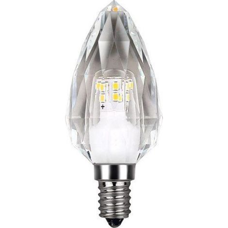 Ampoule Led E14 - 4 W - C37 Cristal - Lumière Neutre - 1 Pièce (1/4)