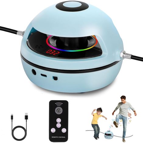 Corde à sauter électronique, machine à sauter à corde pour enfants, machine à sauter intelligente avec télécommande, corde à sauter multijoueur réglable avec compteur LED, niveau de vitesse 1 (1/5)