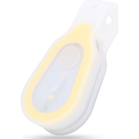 Mini-tragbares, wasserdichtes LED-Nachtlicht für den Außenbereich mit Ein-/Ausschalter und Silikonclip (gelb) (1/5)