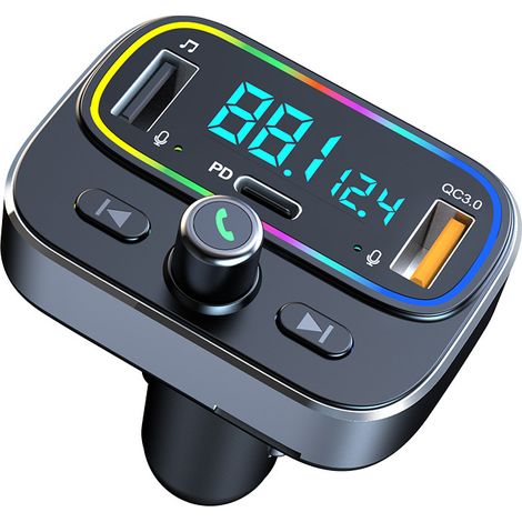 Neue T66 RGB-Ambientebeleuchtung mit PD20W-Schnellladefunktion, verlustfreier Audioqualität, FM-Transmitter fürs Auto, Bluetooth-MP3-Player fürs Auto (1/4)
