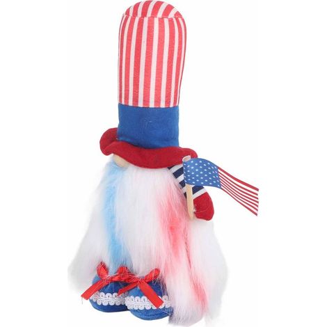 Poupée gnome sans visage, décoration patriotique pour la fête de l'indépendance, ornement en forme de chaussure bleue (1/5)