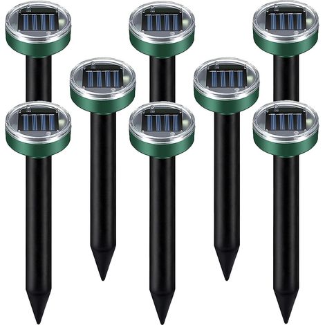 4 pièces Solar Ultrasons Pilote de taupe Imperméable Repousse les serpents Rongeurs Jardin - Lot standard (1/5)