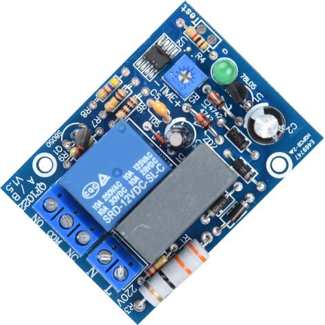 Module de relais temporisé à temporisation réglable 220 V CA avec arrêt différé (0 à 10 min) (1/5)