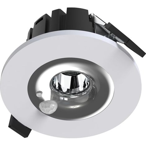 Downlight à LED à Détecteur de Mouvement PIR, 18W, Spot Encastré pour Plafond pour Trous de Φ95mm, Allumage/Extinction Automatique, Activé par le Mouvement, Blanc Neutre 4000K, Lot de 1 (1/5)
