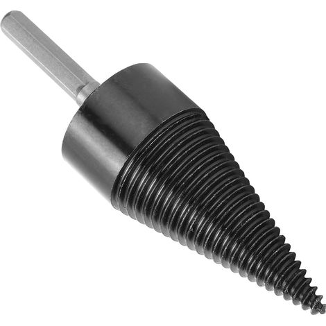 Holzkegelbohrer mit Sechskantschaft aus HSS-Stahl, Brennholzspalter-Spezialbohrer 42 mm (1/5)