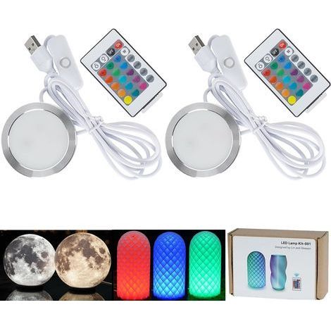 Kit de lampe LED RGB avec télécommande 001 avec mémorisation des paramètres de couleur en cas de panne de courant pour bambou Lab H2D/X1/P1P/A1 mini avec fonction de mémorisation des couleurs (1/5)