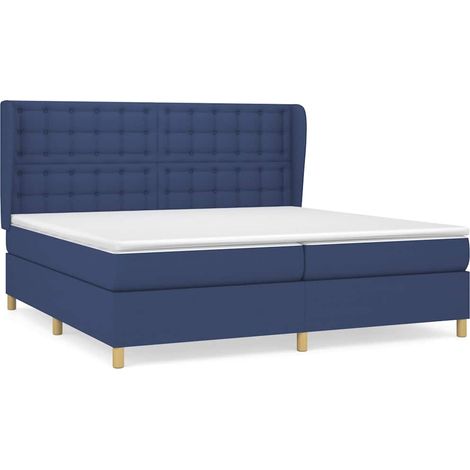 Maison Exclusive - Boxspringbett mit Matratze Blau 200x200 cm Sto (1/5)